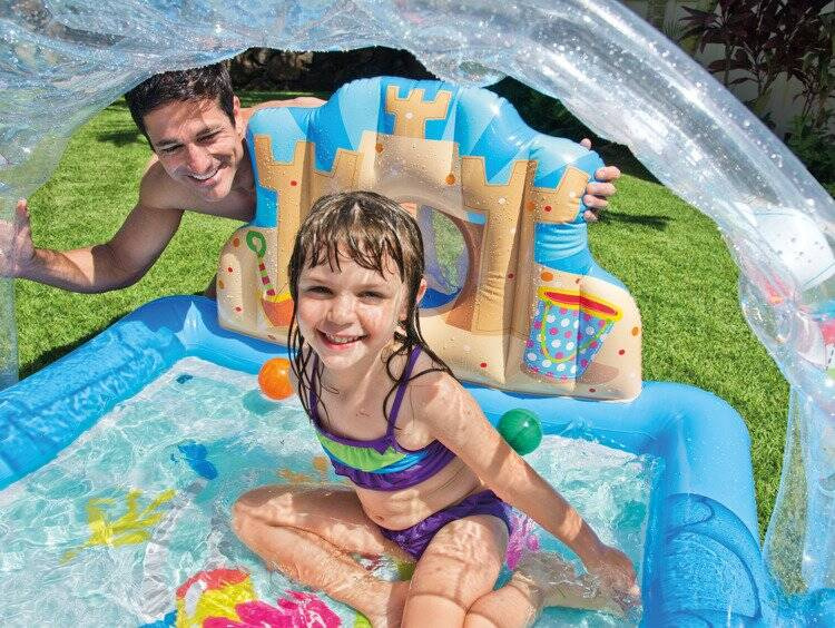 Plac zabaw tęcza + fontanna INTEX 57421