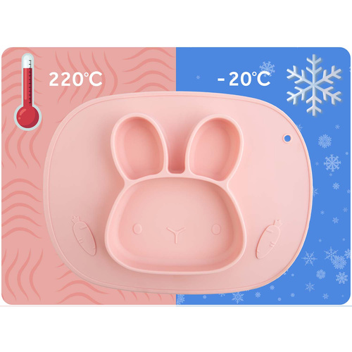 Talerzyk dla dzieci silikonowy do karmienia Królik 