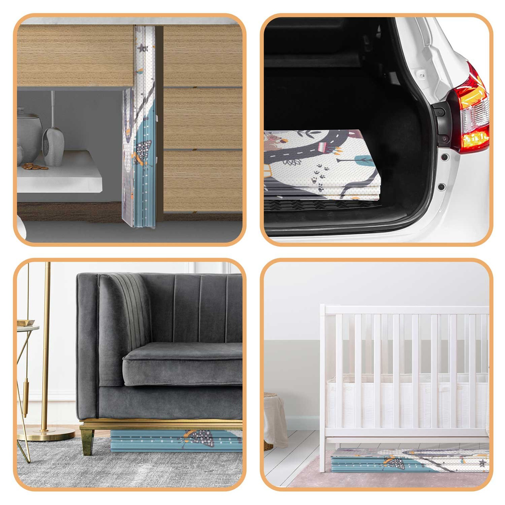 Mata piankowa edukacyjna składana 200 x 180 x 1 cm