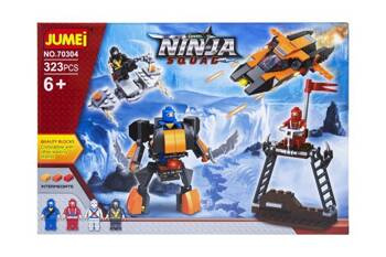 Klocki Jumei WOJOWNICY NINJA 323 elementy, 38 x 26 cm