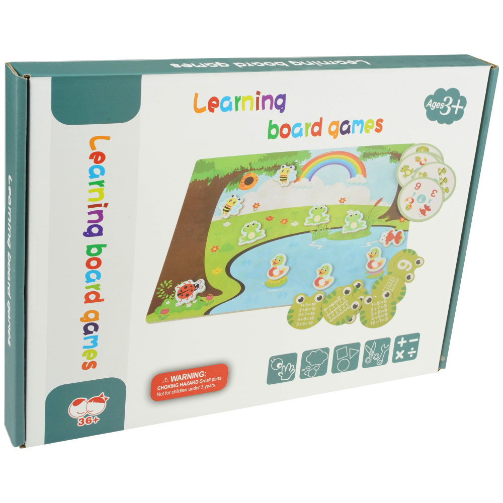 Drewniana kolorowa układanka z łamigówką puzzle magnetyczne -OUTLET