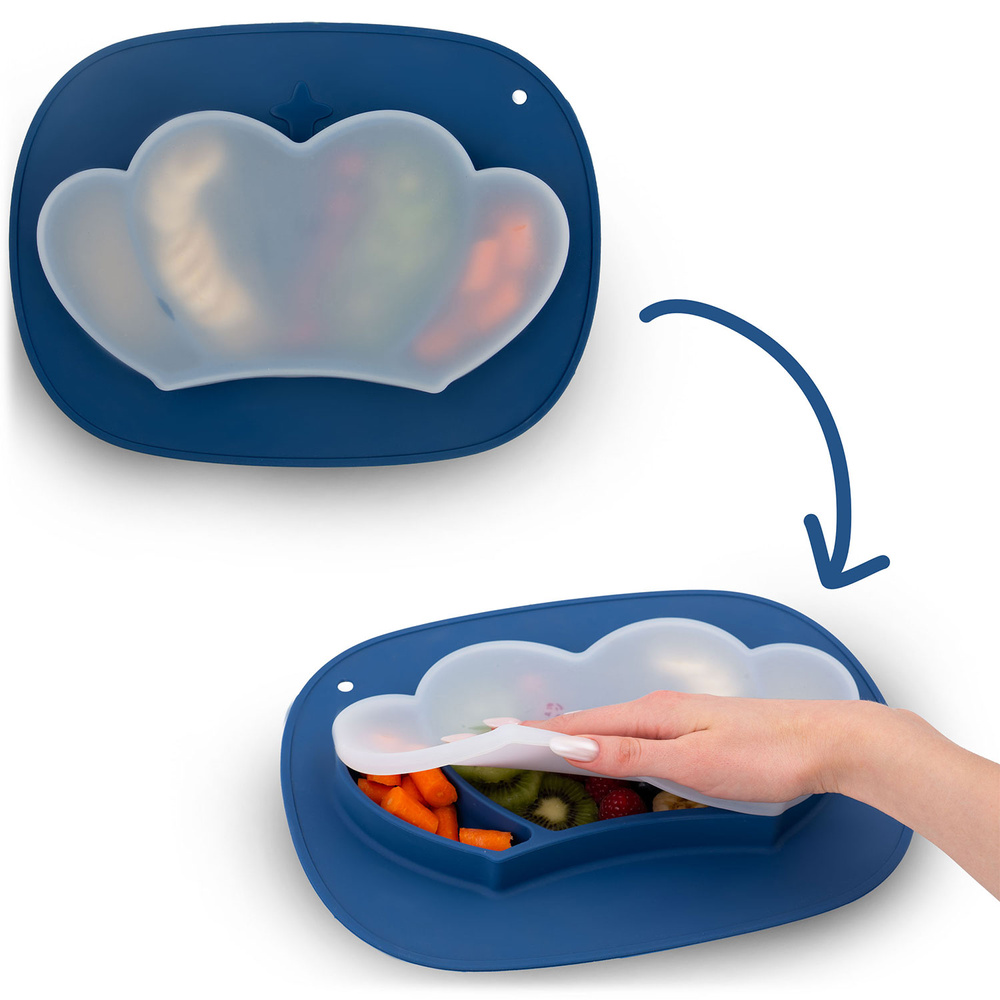 Talerzyk dla dzieci silikonowy do karmienia korona