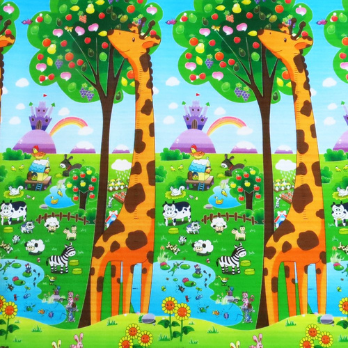 Dwustronna mata piankowa dla dzieci 177x197 cm XXL