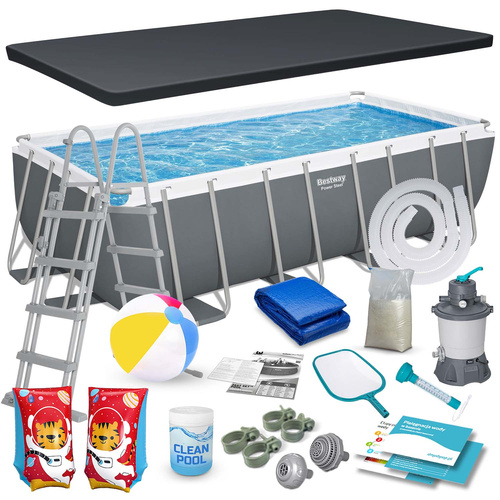 Basen ogrodowy stelażowy 488x244x122 cm 18w1 Bestway 56671N