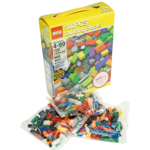 Klocki konstrukcyjne plastikowe 500 el.do budowy dla dzieci