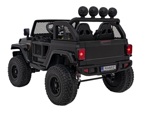 Auto terenowe OFF-ROAD 3.0 dla dzieci Czarny + Pilot + Wolny Start + Pasy + Audio LED