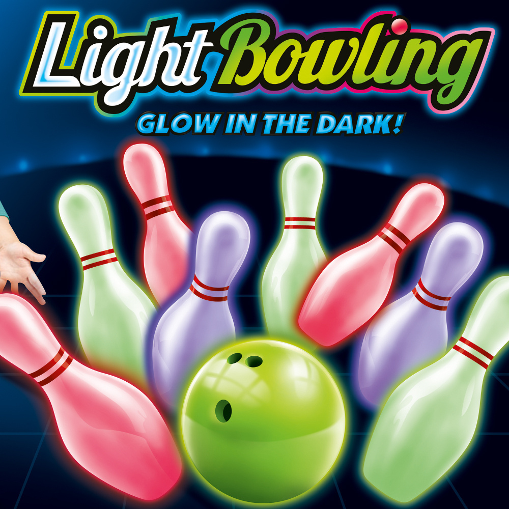 Gra zręcznościowa kręgle z kulą świecą w ciemności Led kolorowe
