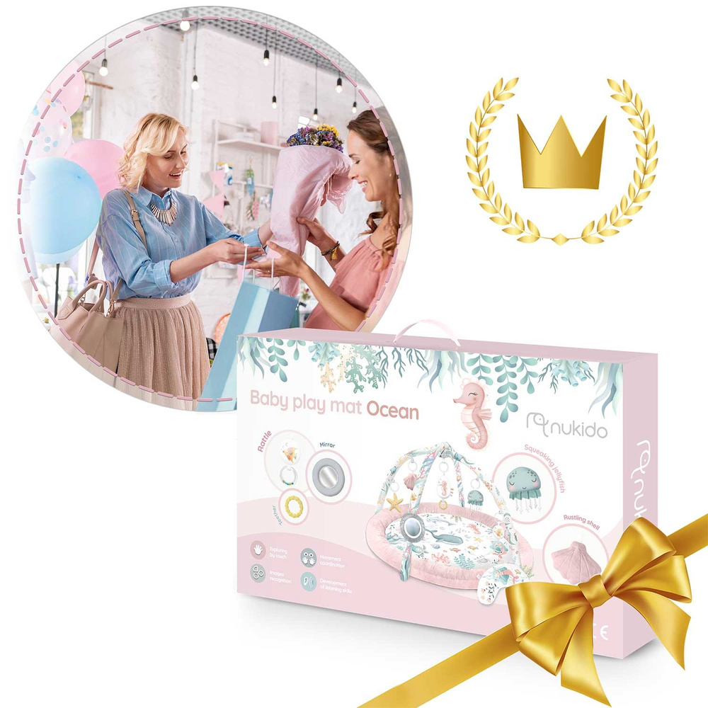 Mata edukacyjna interaktywna Ocean - różowa