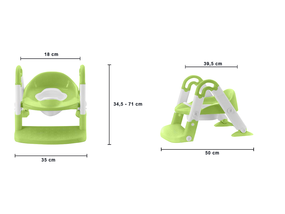 Nocnik + nakładka na sedes + podest KINDERSAFE zielony