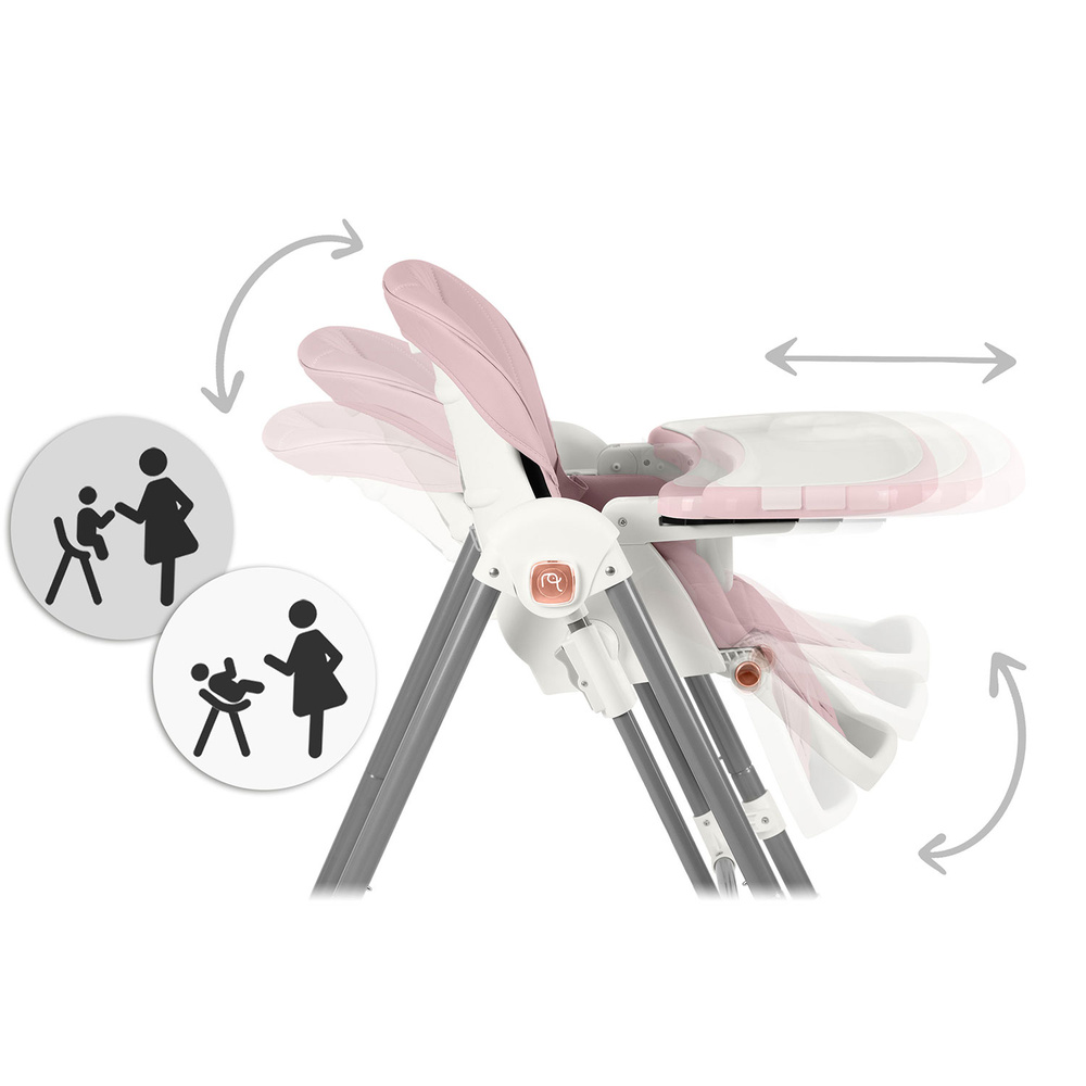 Krzesełko do karmienia Elite różowe