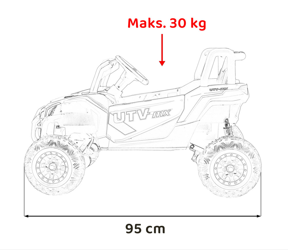 Pojazd Buggy Madman UTV-MX Różowy
