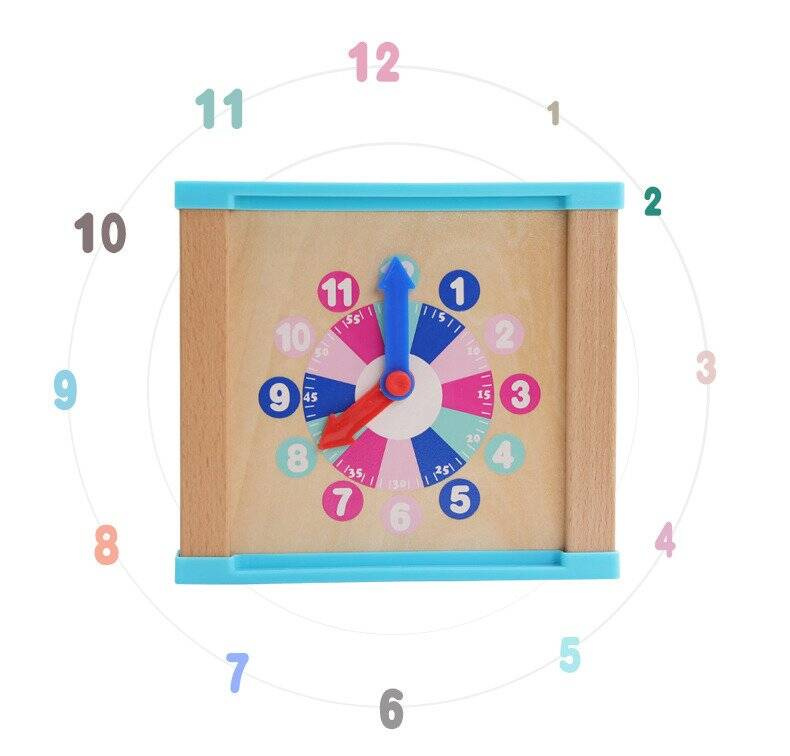 Drewniana Kostka Edukacyjna z liczydłem 5w1 sorter klocki OUTLET