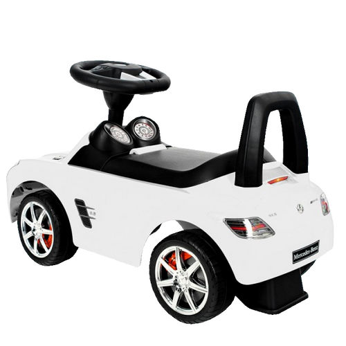Jeździk 3w1 pchacz auto Samochód dla dzieci Mercedes Biały melodie klakson
