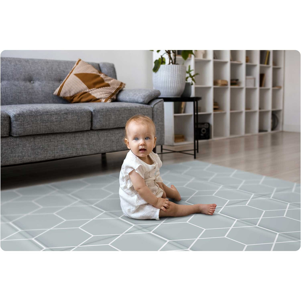 Mata piankowa edukacyjna składana 200 x 180 x 1 cm ocean