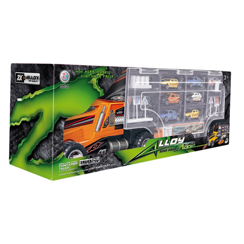 Ciężarówka duża +7 aut znaki drogowe samochody zestaw OUTLET