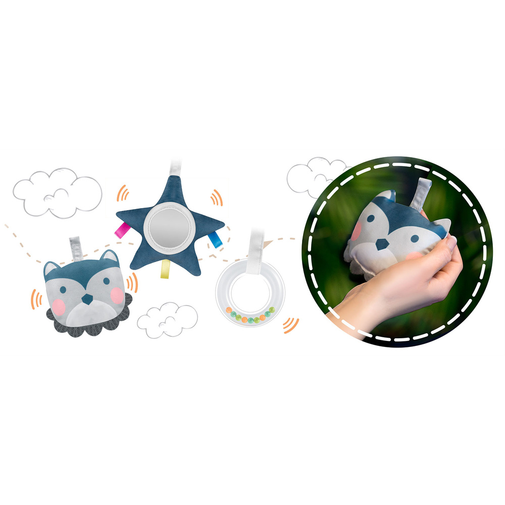 Leżaczek bujaczek z wibracją  - szary