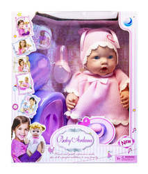 Lalka bobas z zestawem akcesoriów - pije i siusia