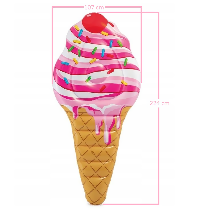Materac do pływania Lody Rożek 224x107 cm Intex 58762