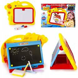 Tablica edukacyjna dwustronna do malowania kredą i pisakami 2w1