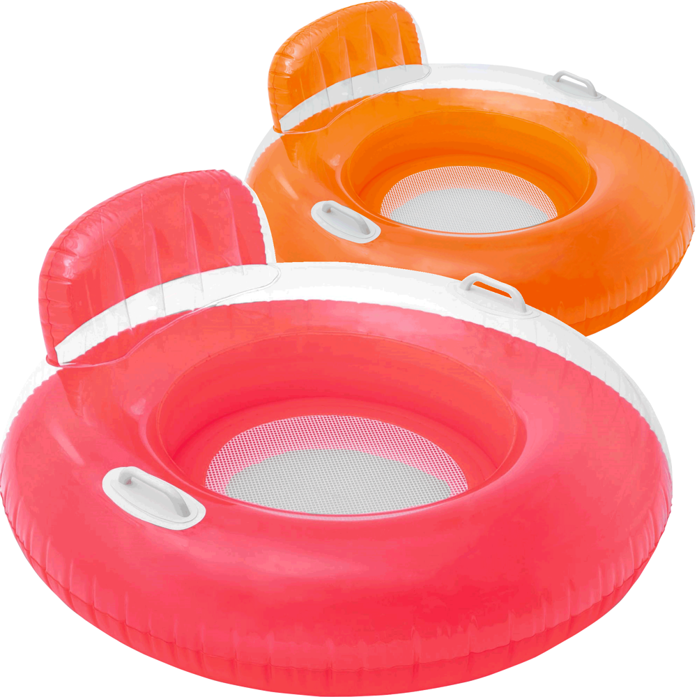 Dmuchany różowy fotel z oparciem 102 cm Intex 56512 
