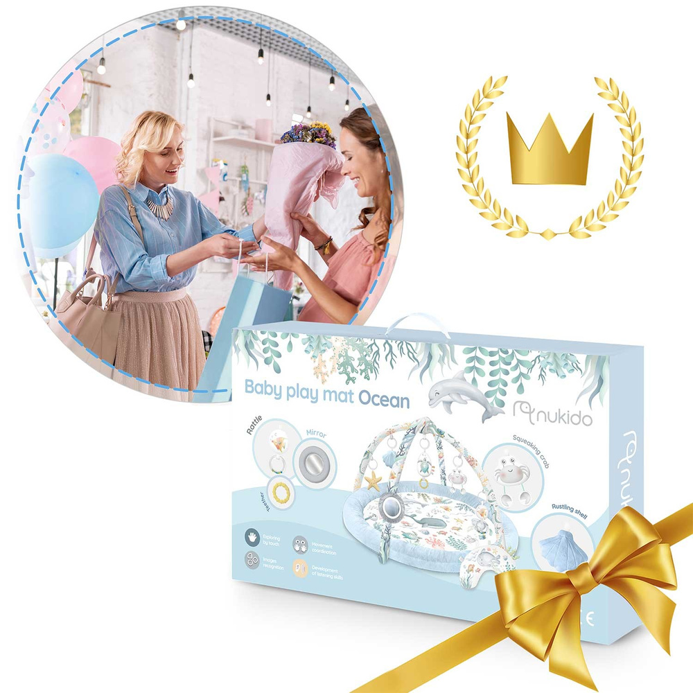 Mata edukacyjna interaktywna -niebieska