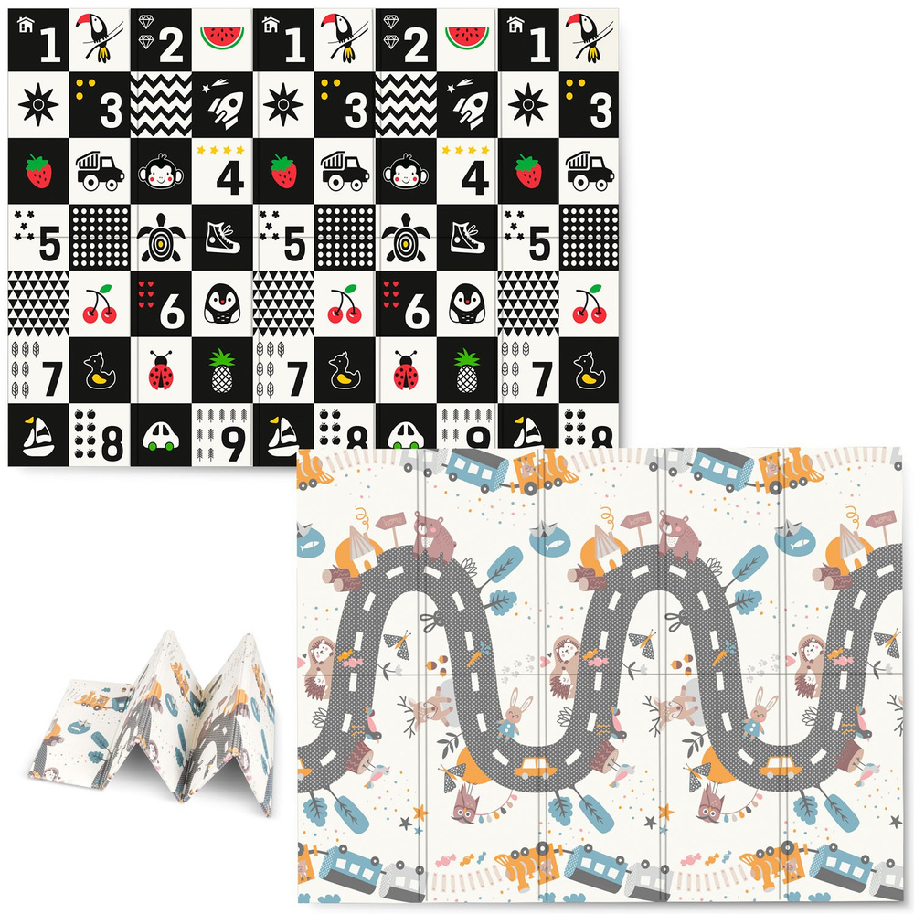 Mata piankowa edukacyjna składana 200 x 150 x 1 cm