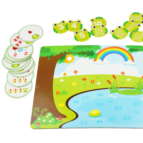 Drewniana kolorowa układanka z łamigówką puzzle magnetyczne -OUTLET