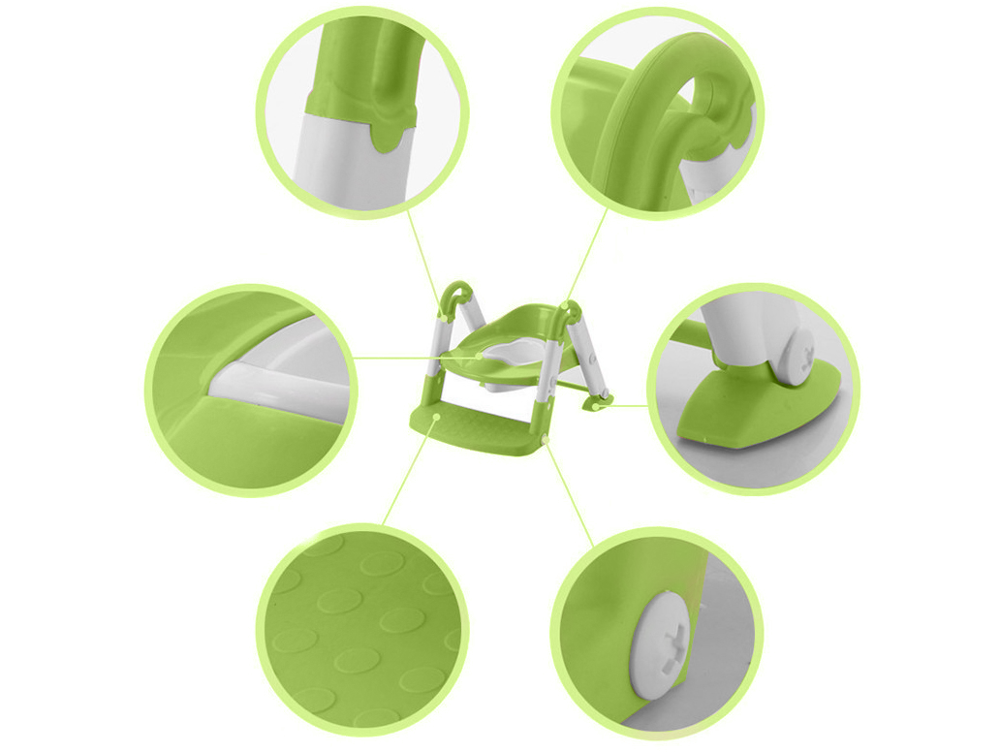 Nocnik + nakładka na sedes + podest KINDERSAFE zielony