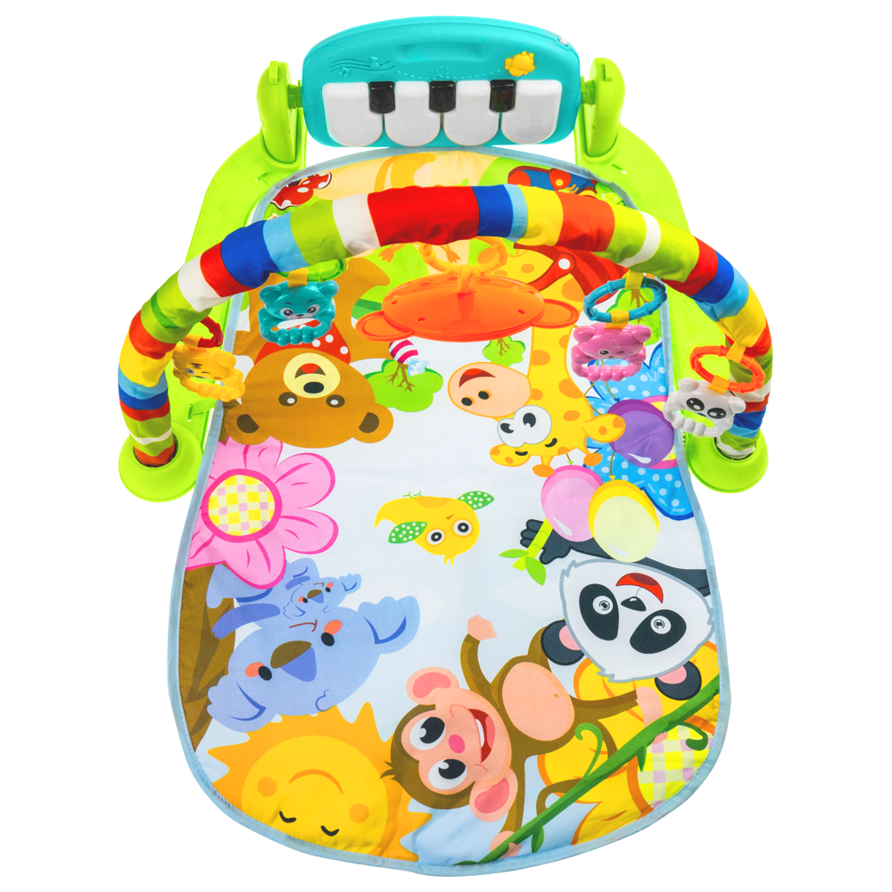 Interaktywna mata edukacyjna z zabawkami + pianino Happy Baby