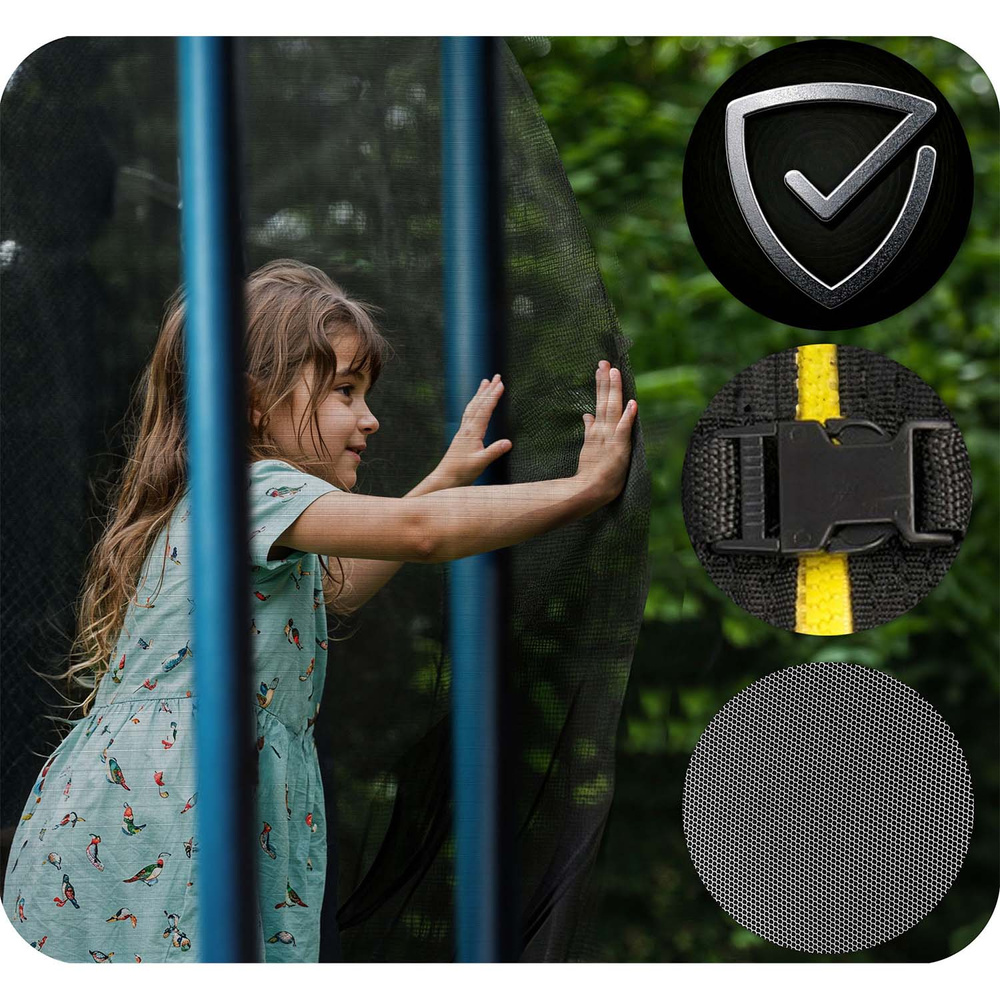 Trampolina ogrodowa 8ft/252cm siatka wewnętrzna i drabinką