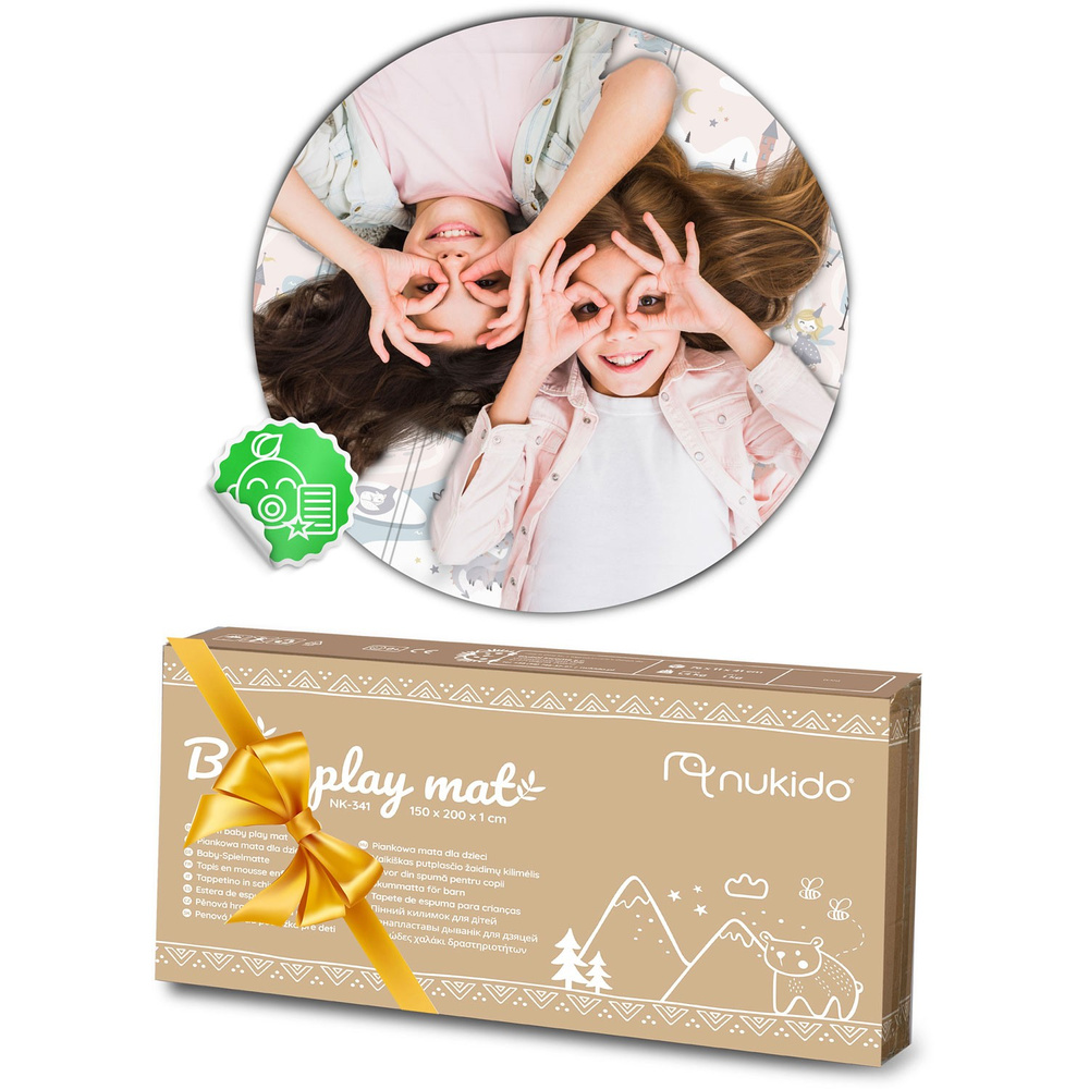 Mata piankowa edukacyjna składana 200 x 180 x 1 cm