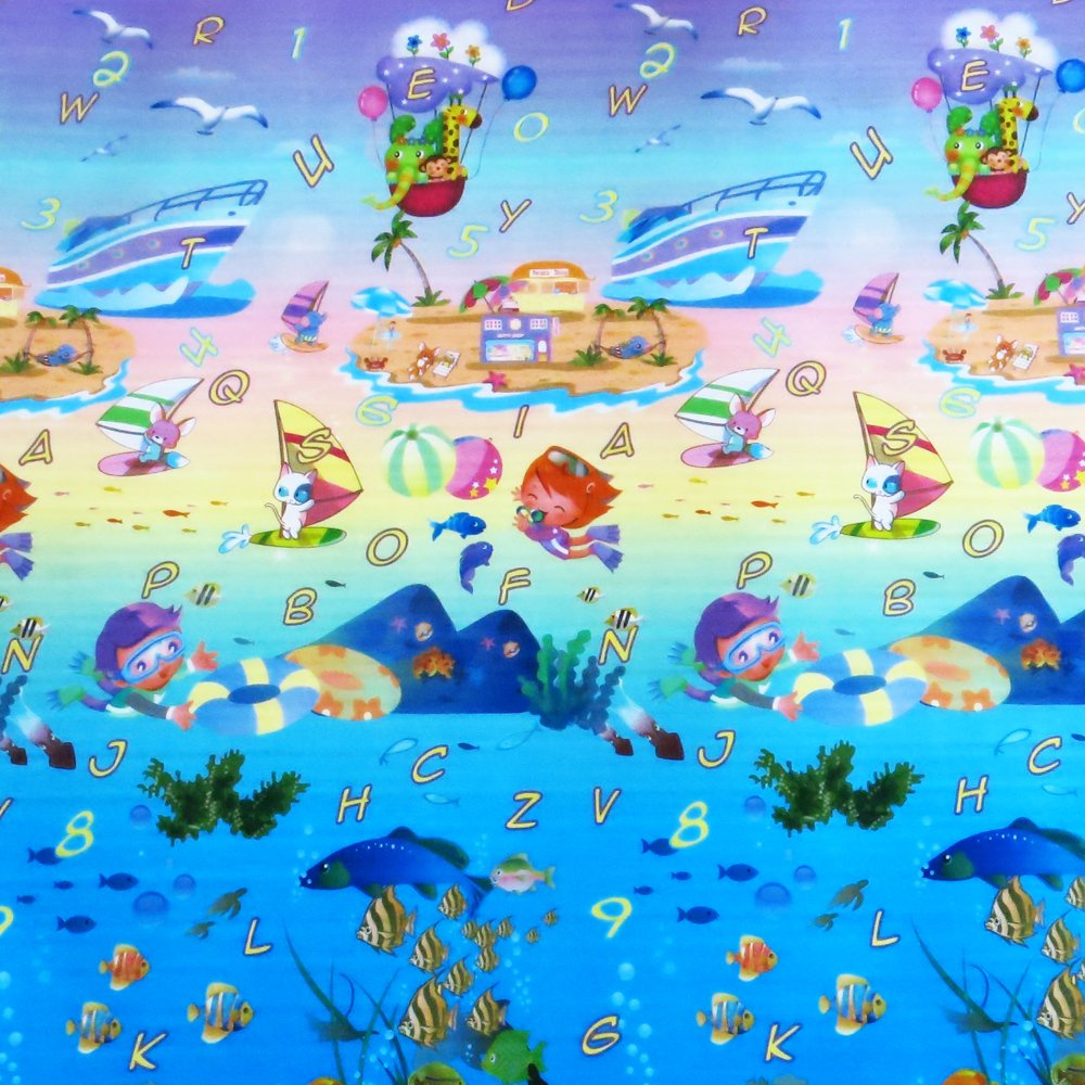 Dwustronna mata piankowa dla dzieci 177x197 cm XXL