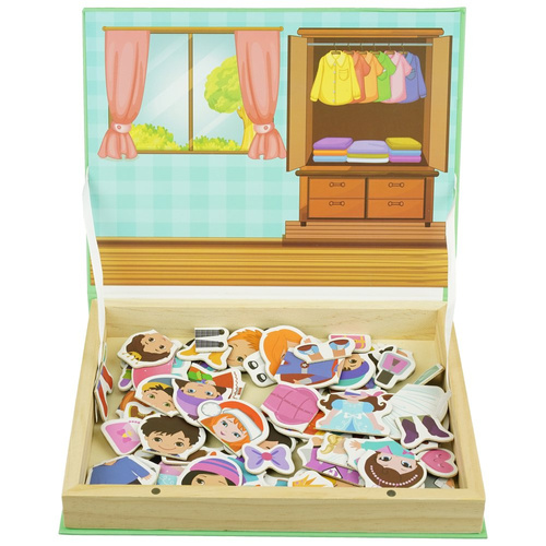 Puzzle magnetyczne przebieranki  ubrania moda dla dzieci