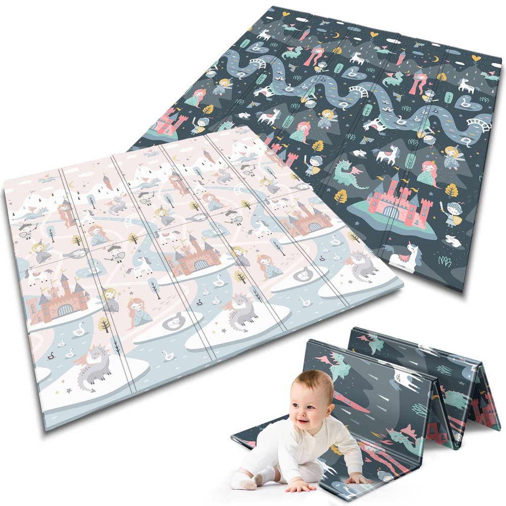 Mata piankowa edukacyjna składana 200 x 180 x 1 cm