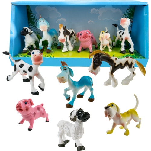 Zestaw zwierząt gumowych Farma figurki Gospodarstwo 6 sztuk