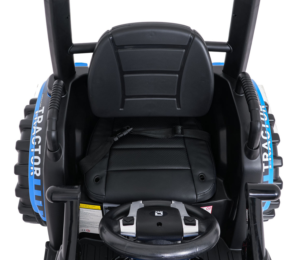 Pojazd MEGA Traktor D68 Z Przyczepką Niebieski