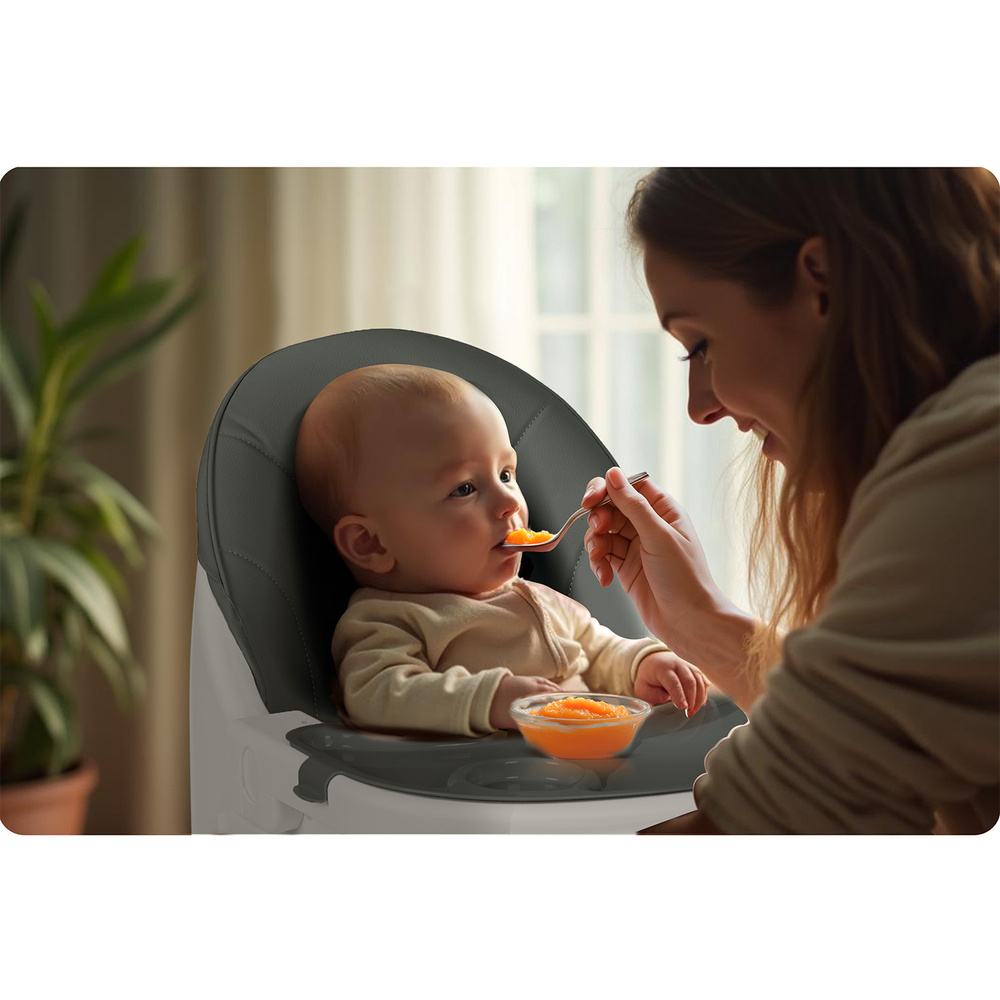 Krzesełko do karmienia Mani szare