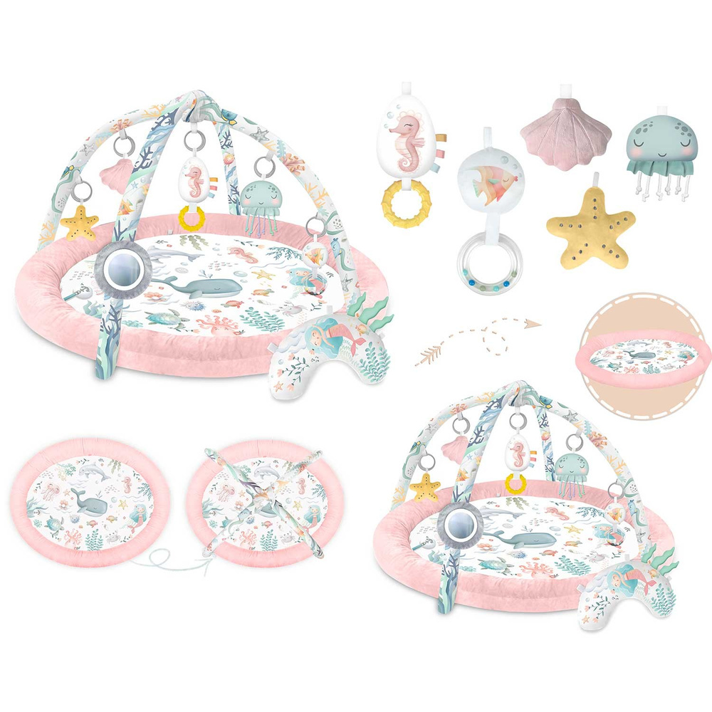 Mata edukacyjna interaktywna Ocean - różowa