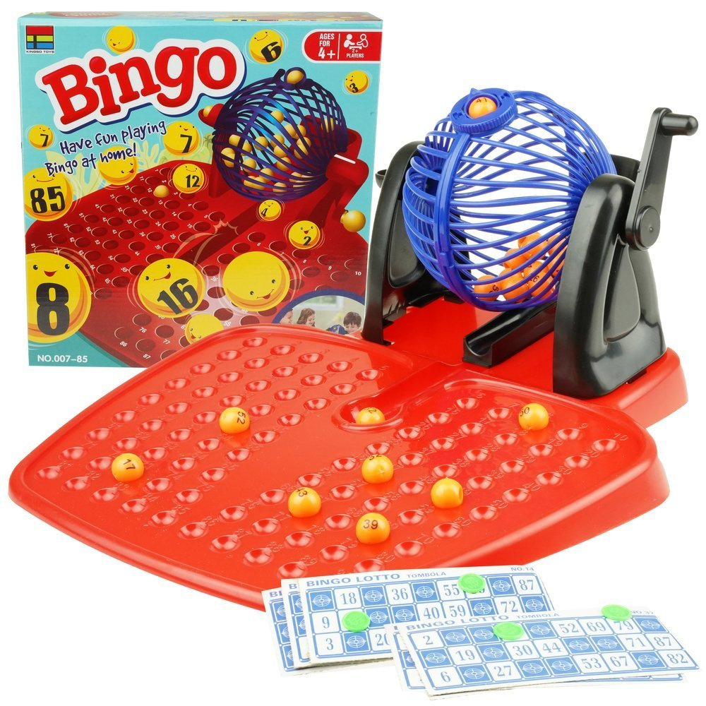 Gra edukacyjna Bingo Lotto maszyna losująca Zabawa Rodzinna 