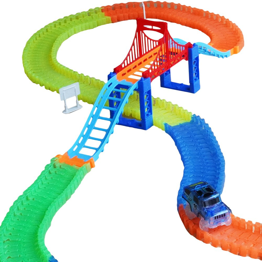 Magic tracks świecący tor most Autko 360 el.autostrada OUTLET