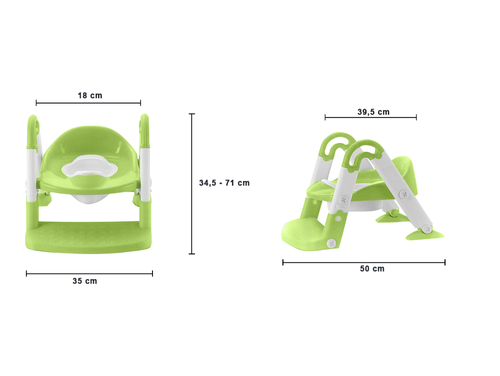 Nocnik + nakładka na sedes + podest KINDERSAFE zielony