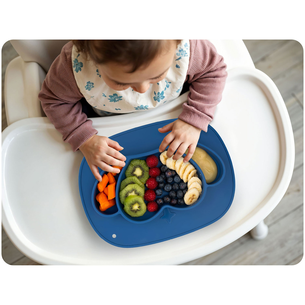 Talerzyk dla dzieci silikonowy do karmienia korona