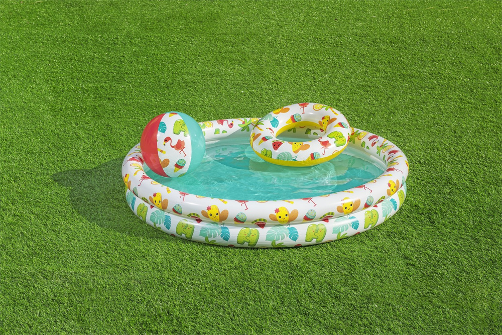 Bestway SET Basen piłka kółko brodzik 122cm  51124