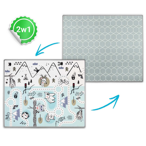 Mata piankowa edukacyjna zwijana 180 x 150 x 1,5 cm