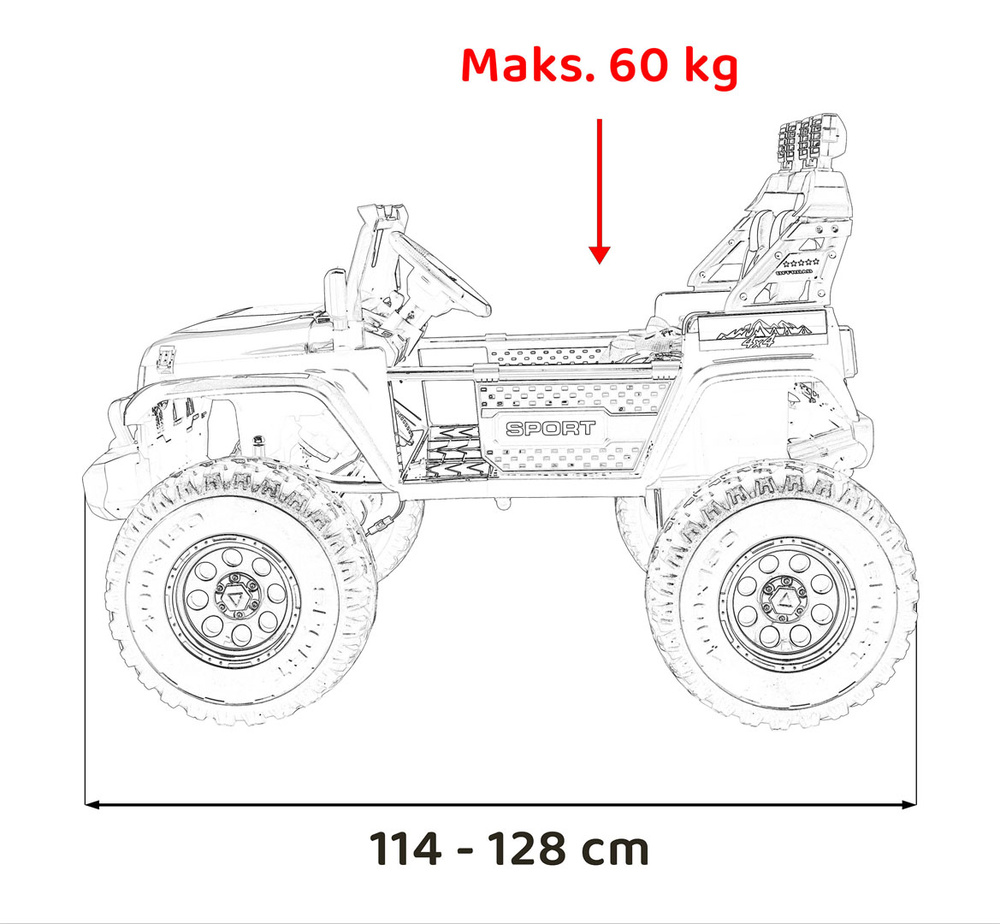 Pojazd Extreme Sport 4x4 Czarny