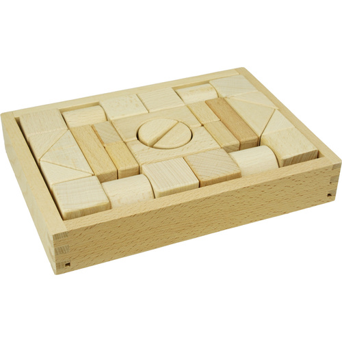 Duże drewniane klocki Sorter konstrukcyjne naturalne