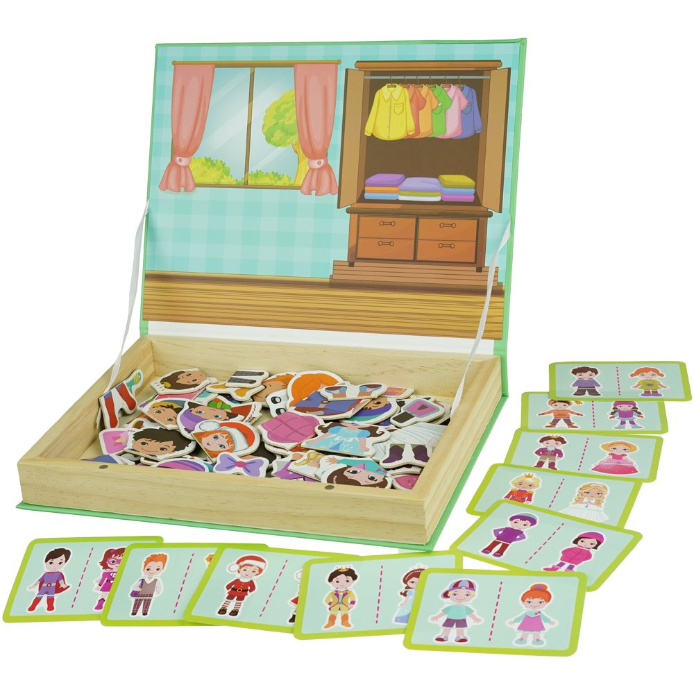 Puzzle magnetyczne przebieranki  ubrania moda dla dzieci