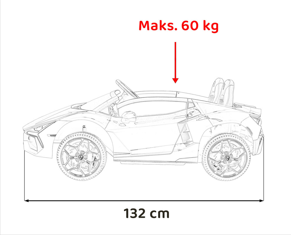 Pojazd Lamborghini Revuelto XL Czerwony