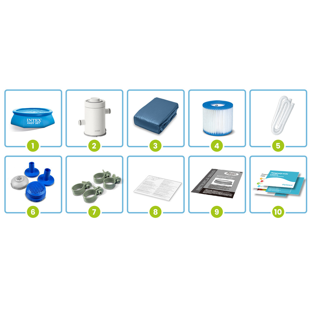 Basen rozporowy 305 x 76 cm INTEX 28122 + Pompa + pokrywa