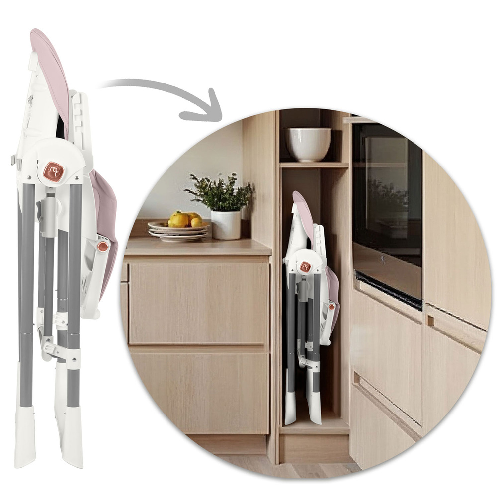 Krzesełko do karmienia Elite różowe